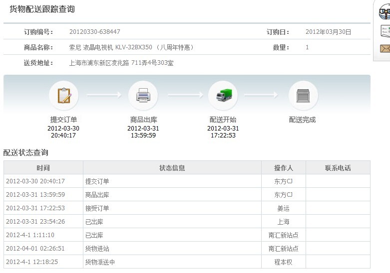 订购的索尼电视机至今未能拿到货_315投诉_中