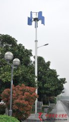 韩国高效微风发电技术获突破 风电路灯妆点中国城市风光